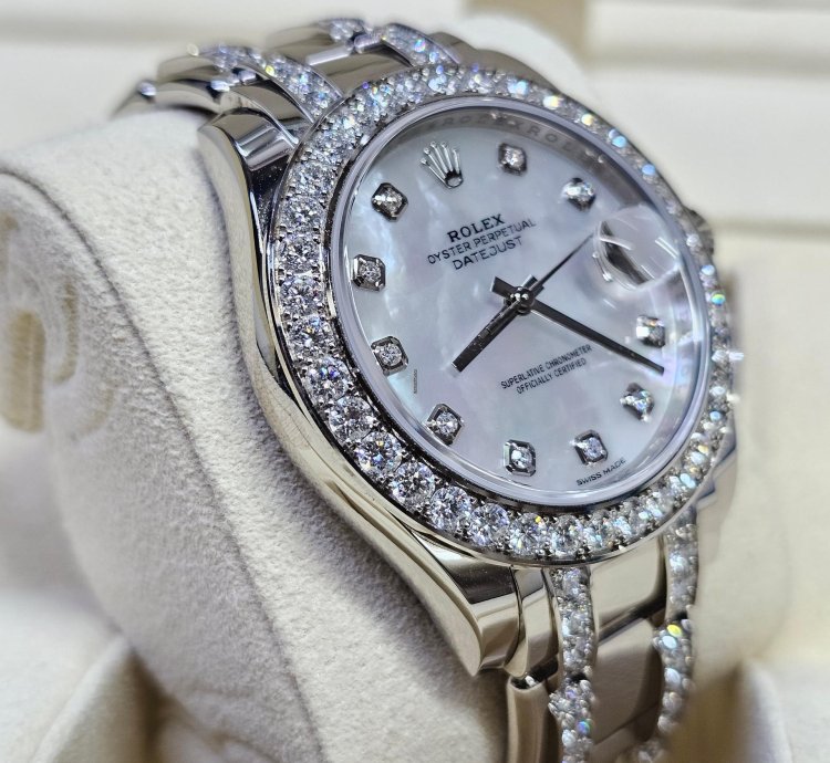 Rolex Pearlmaster Datejust Pearlmaster Original Factory Set Diamonds