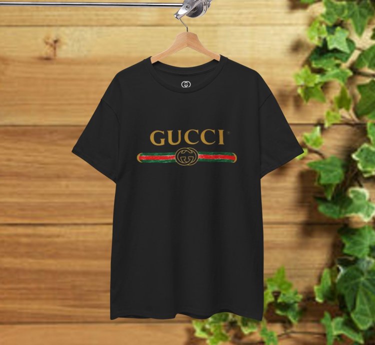 Gucci Logo T-shirt Black Shirt Usa Size