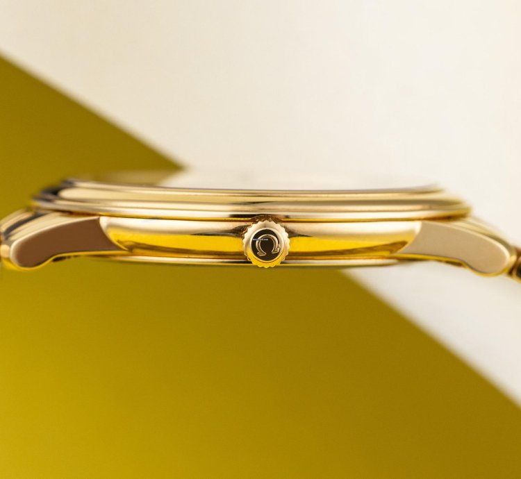 Omega De Ville Prestige Quartz Ref 41103100 18k Yellow Gold