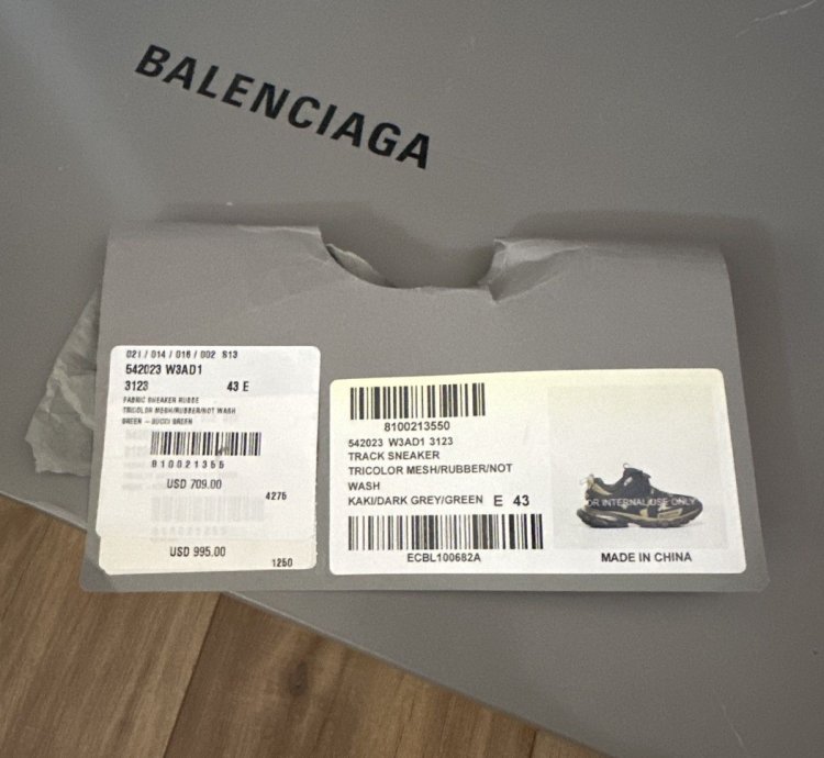 Balenciaga Green And Navy Track Runners