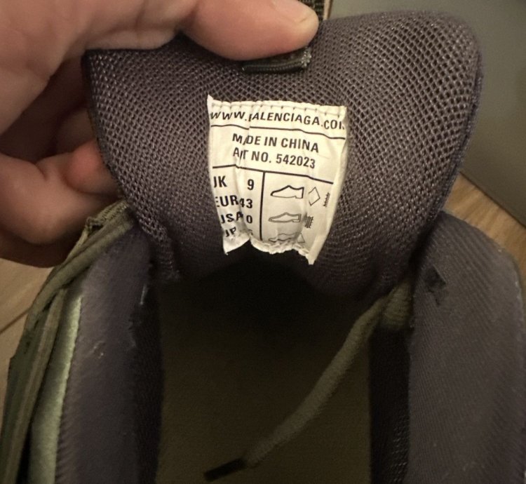 Balenciaga Green And Navy Track Runners
