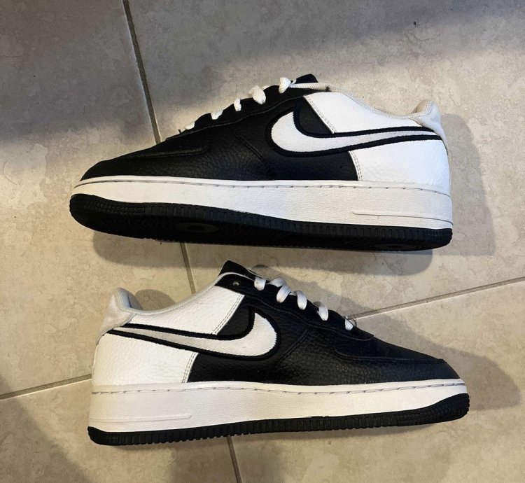 Air Force 1 07 Lv8 Gs Black White