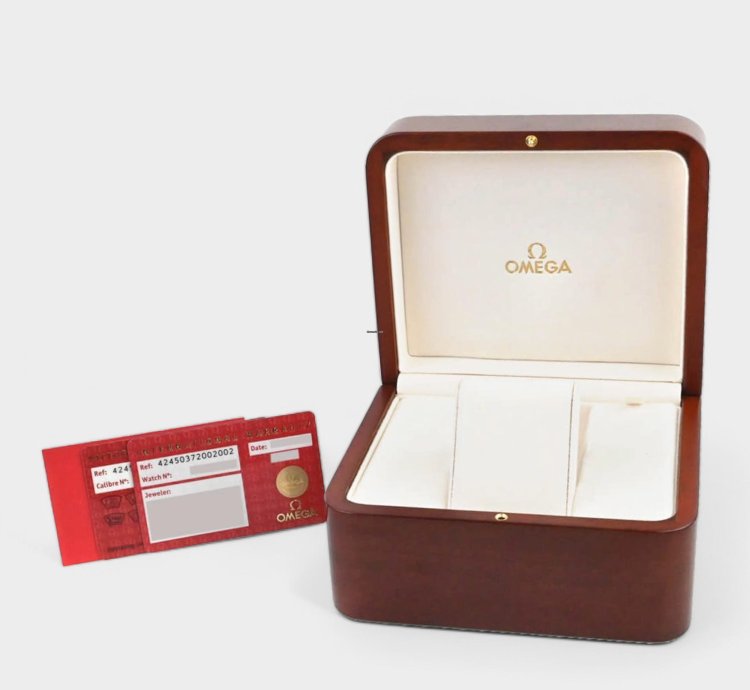 Omega De Ville Prestige Yellow Gold Silver Date 39 5mm Box Papers 424 50 37 20 02 002
