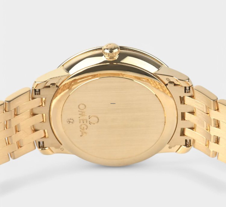 Omega De Ville Prestige Yellow Gold Silver Date 39 5mm Box Papers 424 50 37 20 02 002