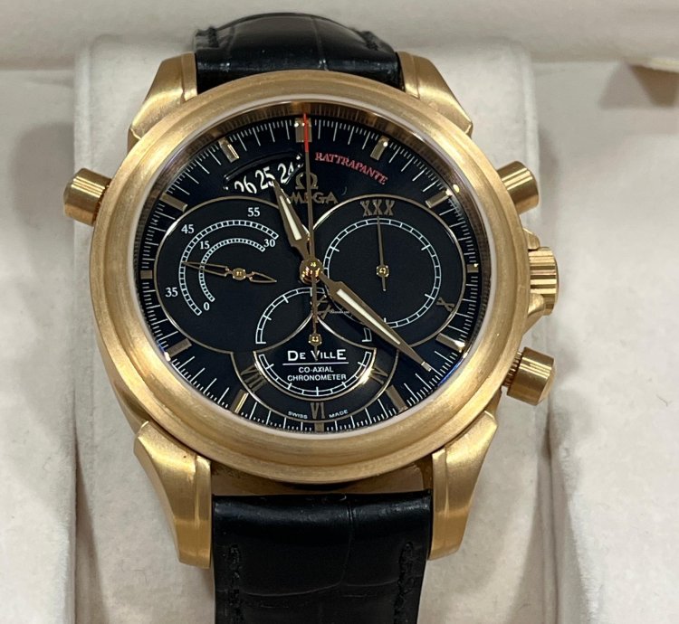 Omega De Ville Rattrapante Pink Gold-full Set