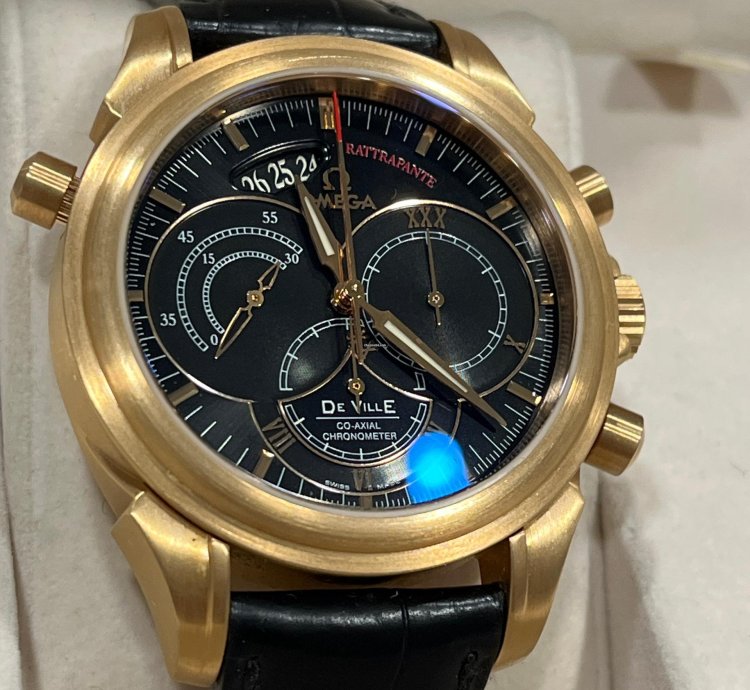 Omega De Ville Rattrapante Pink Gold-full Set