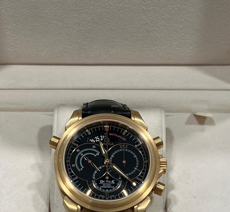 Omega De Ville Rattrapante Pink Gold-full Set