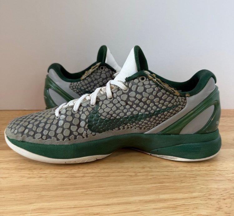 Nike Zoom Kobe 6 Medium Grey Gorgegreen Men Size 8