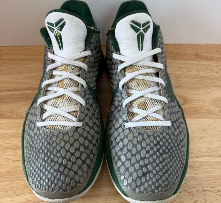 Nike Zoom Kobe 6 Medium Grey Gorgegreen Men Size 8