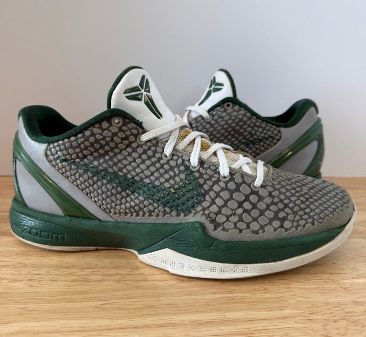 Nike Zoom Kobe 6 Medium Grey Gorgegreen Men Size 8