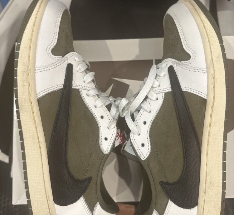 Travis Scott Jordan 1 Reverse Olive Cactus Jaxk