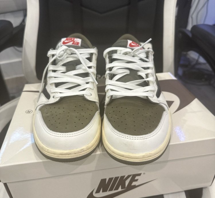 Travis Scott Jordan 1 Reverse Olive Cactus Jaxk