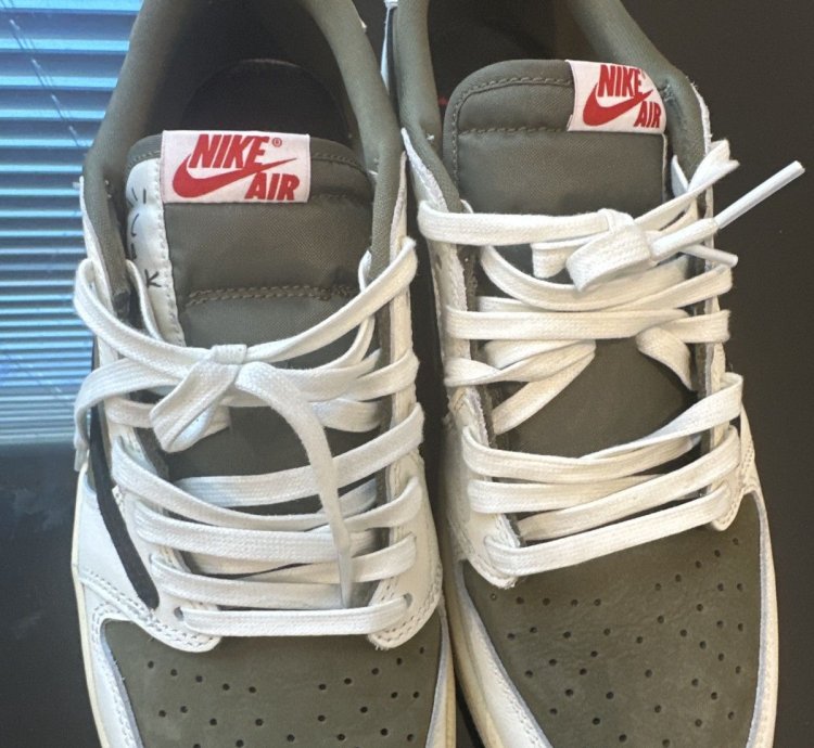 Travis Scott Jordan 1 Reverse Olive Cactus Jaxk