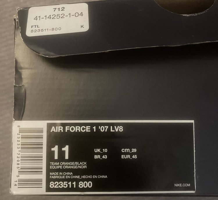 Air Force 1 07 Lv8 Orange Camo