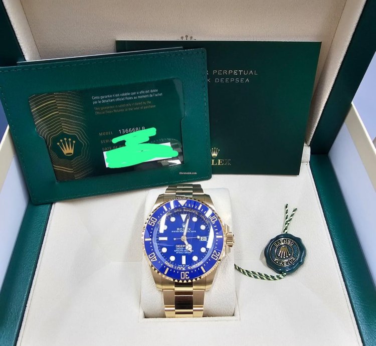 Rolex Sea-dweller Deepsea 136668lb Sea-dweller Deepsea 44mm Yellow Gold Blue Dial Blue Bezel