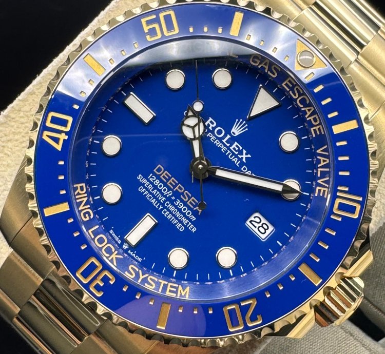 Rolex Sea-dweller Deepsea 18k Yellow Gold Blue Dial