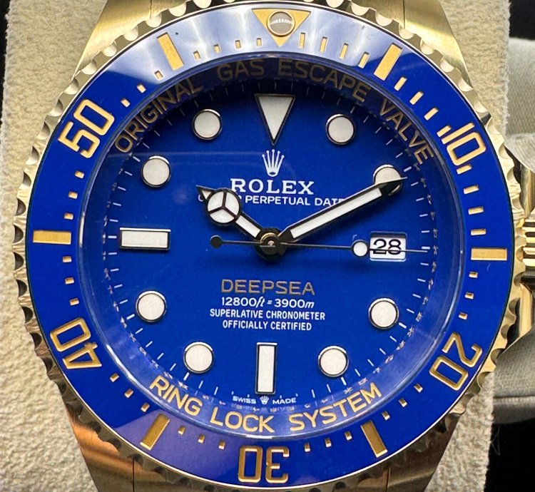 Rolex Sea-dweller Deepsea 18k Yellow Gold Blue Dial