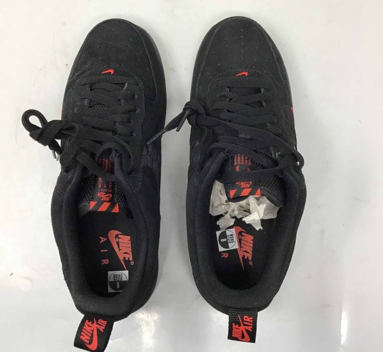 Air Force 1 07 Lv8 Reflective Swoosh - Black Crimson