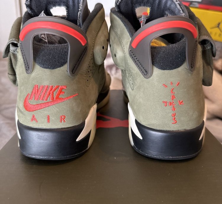 Travis Scott Jordan 6 Olive Color-way