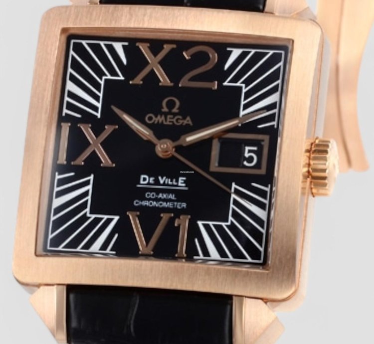 Omega De Ville X2 35mm Big Date Rose Gold Men Watch