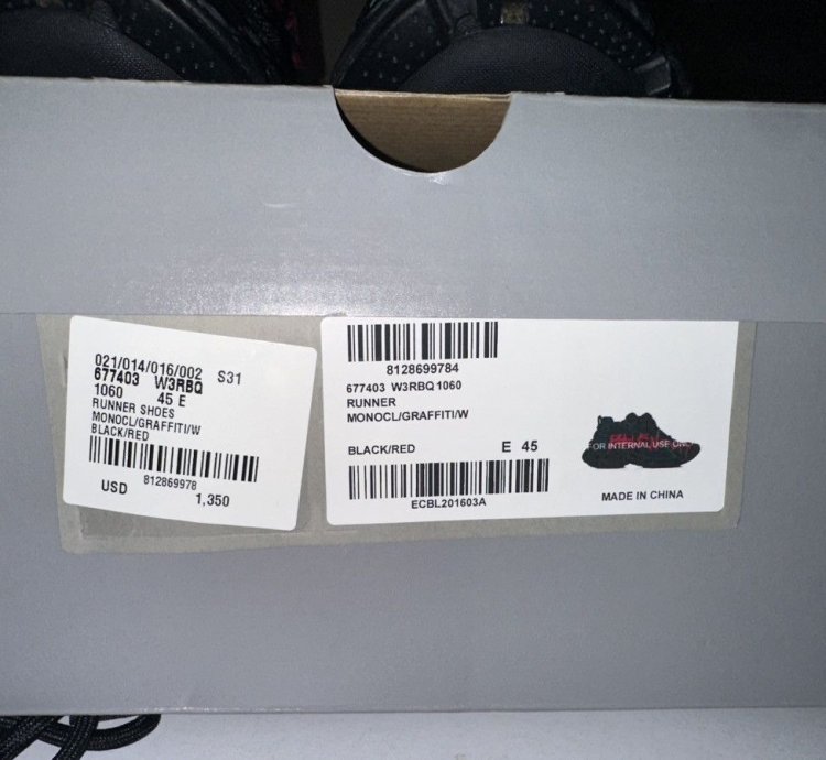 Balenciaga Men Runner Graffiti Sneaker In Black