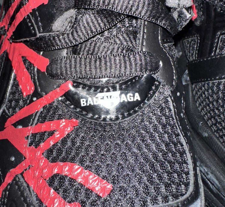 Balenciaga Men Runner Graffiti Sneaker In Black