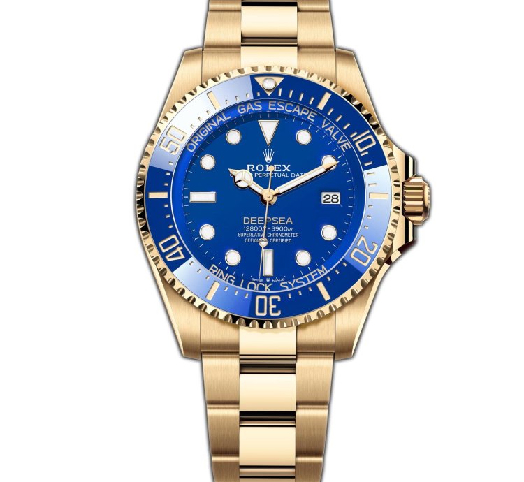 Rolex Sea-dweller Deepsea 44mm 18k Yellow Gold Blue Dial