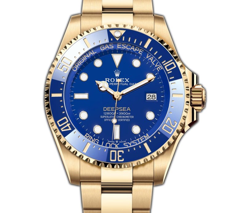 Rolex Sea-dweller Deepsea 44mm 18k Yellow Gold Blue Dial