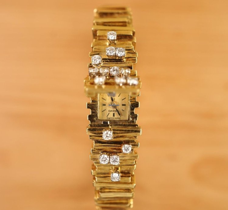 Omega Diamond-matchstick Secret Hidden Bracelet Duoplan Gilbert Albert For Ladies