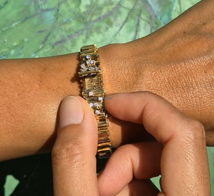 Omega Diamond-matchstick Secret Hidden Bracelet Duoplan Gilbert Albert For Ladies