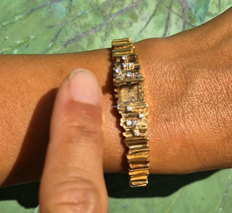 Omega Diamond-matchstick Secret Hidden Bracelet Duoplan Gilbert Albert For Ladies
