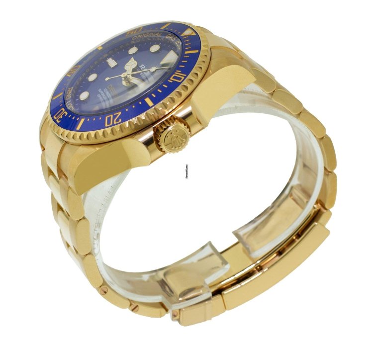 Rolex Sea-dweller Deepsea 44mm Yellow Gold Blue Dial Blue Bezel 136668lb