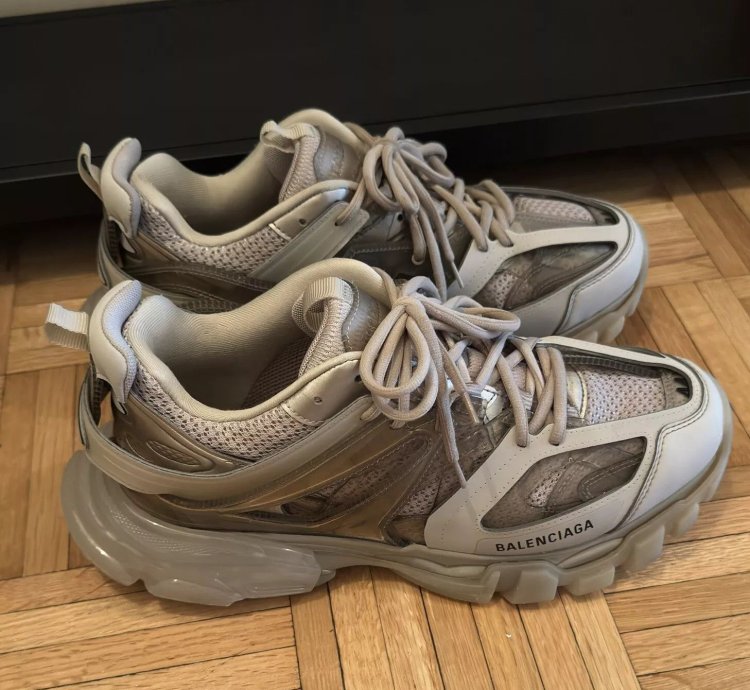 Balenciaga Men Track Tan Clear Sole Low Top Sneakers 44 11