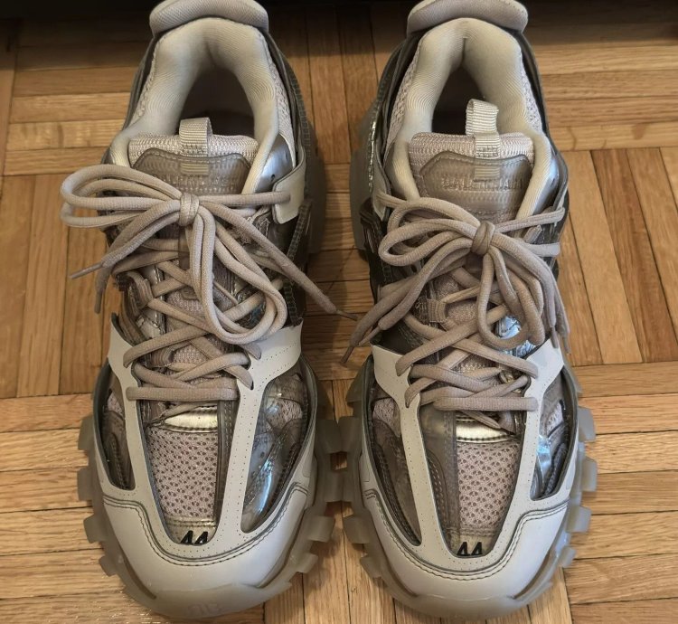 Balenciaga Men Track Tan Clear Sole Low Top Sneakers 44 11