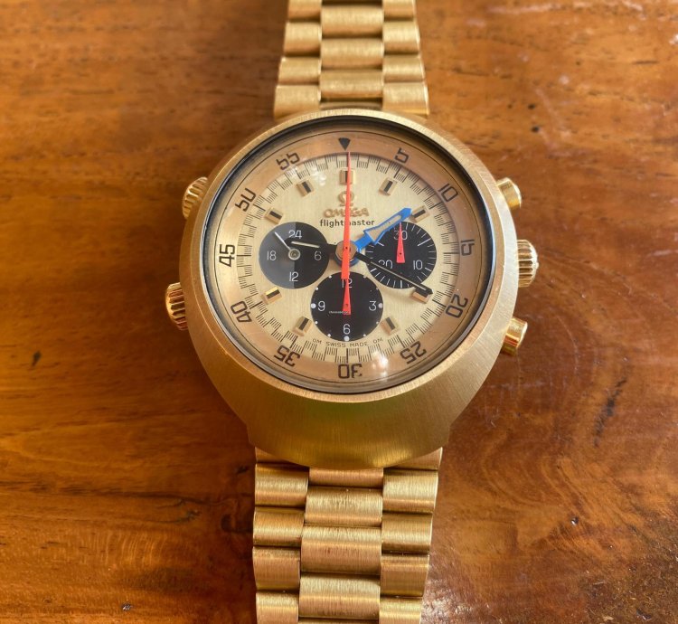 Omega Flightmaster De Luxe Solid Gold Collector Dream Extract Omega Archive