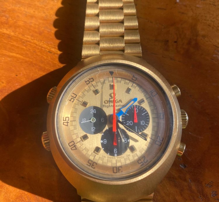Omega Flightmaster De Luxe Solid Gold Collector Dream Extract Omega Archive