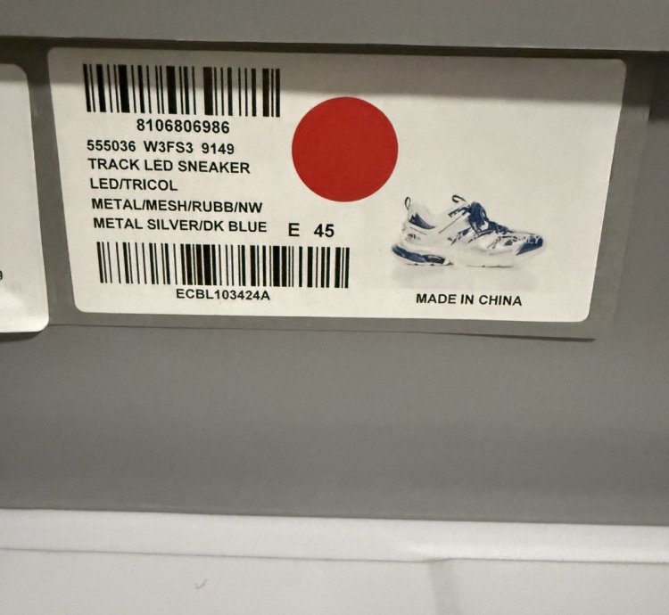 Balenciaga Metallic Track Led Sneaker 45