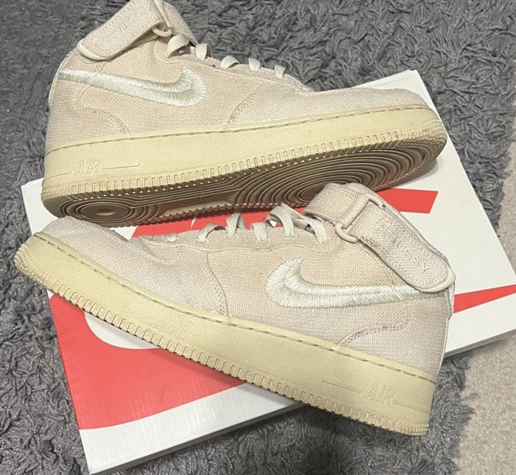 Air Force 1 07 Mid Stussy Fossil