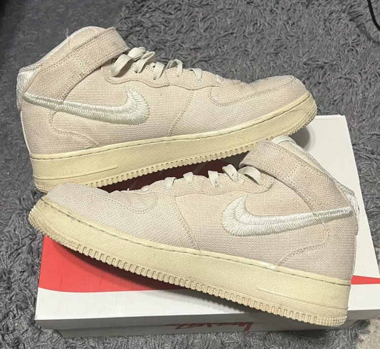 Air Force 1 07 Mid Stussy Fossil