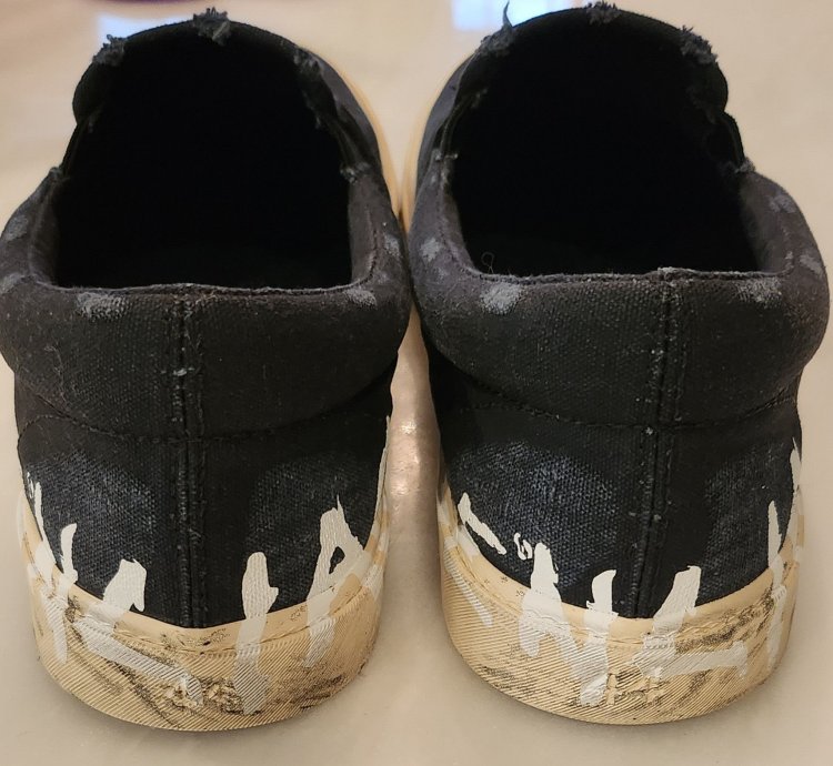 Balenciaga Paris Graffiti Distressed Slip-on