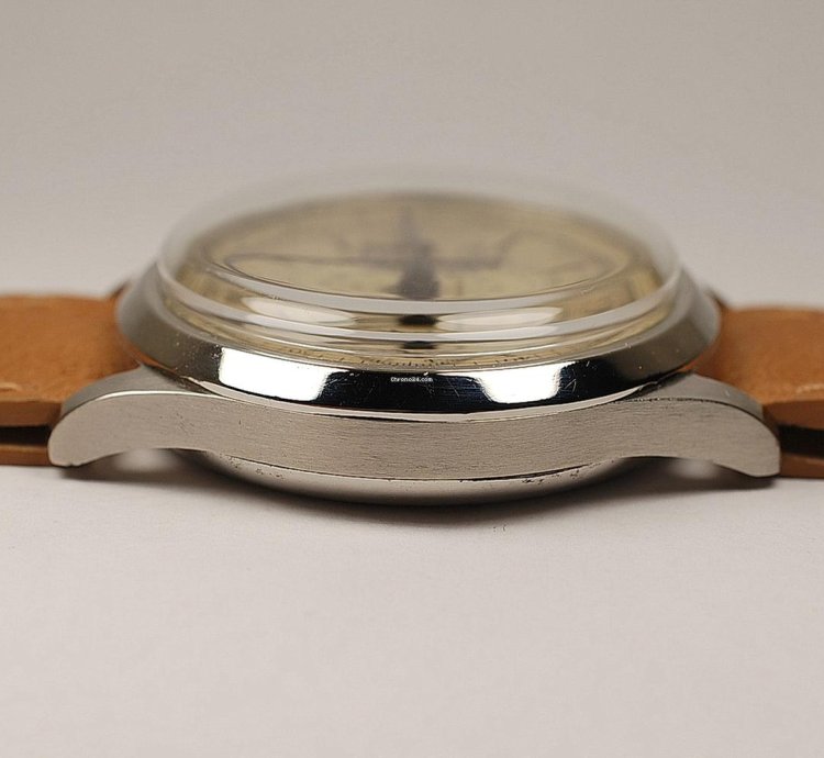 Omega Hausmann Staybrite Chronograph With Crown Return From 30s 40s Original Dial - Cronografo