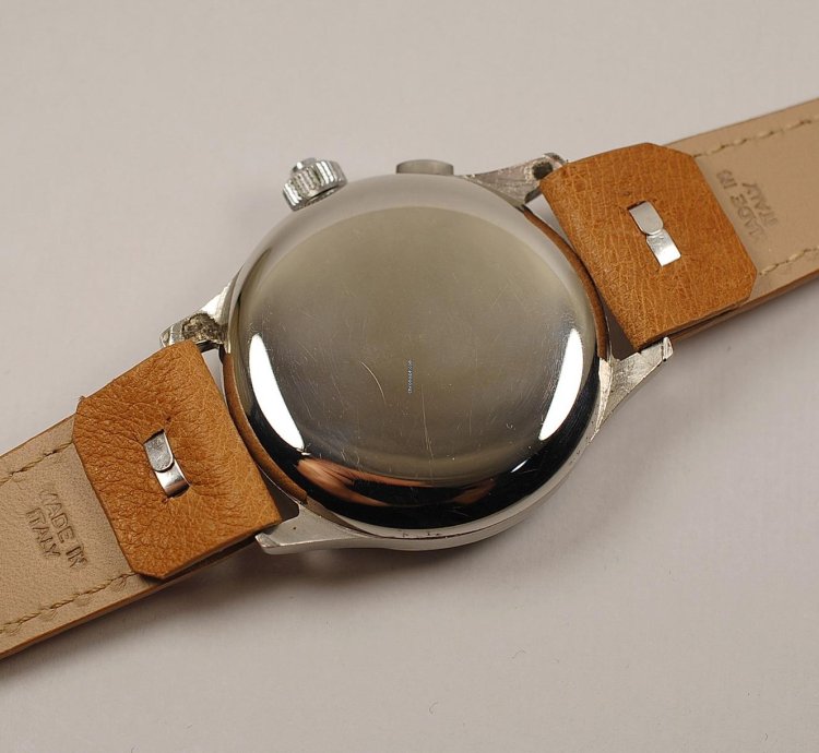 Omega Hausmann Staybrite Chronograph With Crown Return From 30s 40s Original Dial - Cronografo