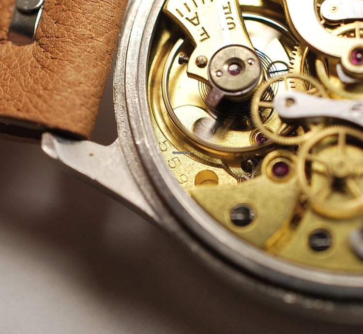Omega Hausmann Staybrite Chronograph With Crown Return From 30s 40s Original Dial - Cronografo