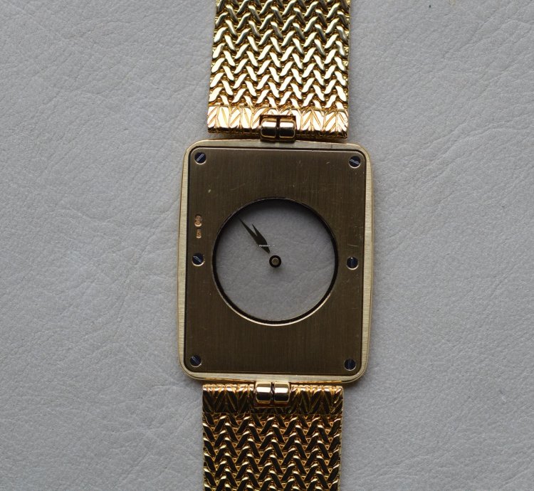 Omega La Magique Scarface The Phantom 18k Yellow Gold Diamond Blue Sapphire Bezel