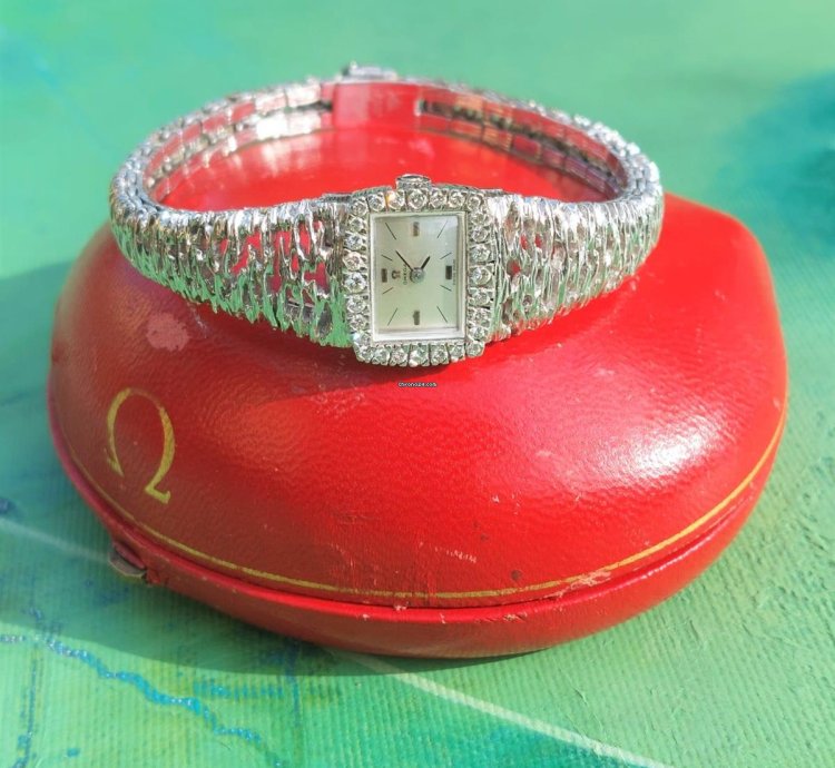 Omega Ladies Gilbert Albert 28 Diamonds Naturalistic Design Rare Frisson Or