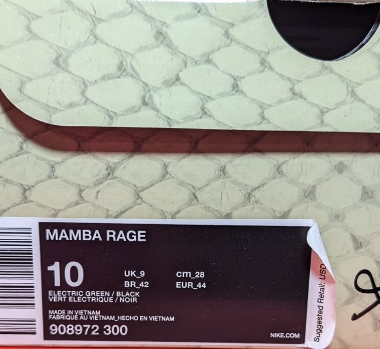 Size 10 - Nike Kobe Mamba Rage Grinch