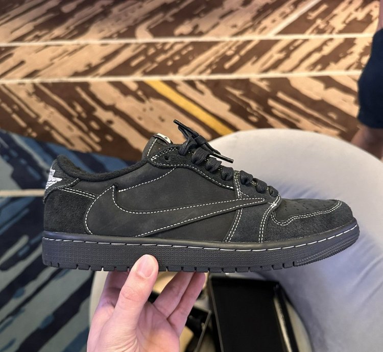 Travis Scott Nike Air Jordan 1 Low Sp Black Phantom 8 5 Us
