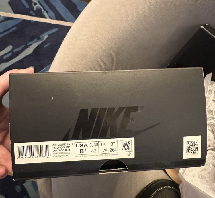 Travis Scott Nike Air Jordan 1 Low Sp Black Phantom 8 5 Us