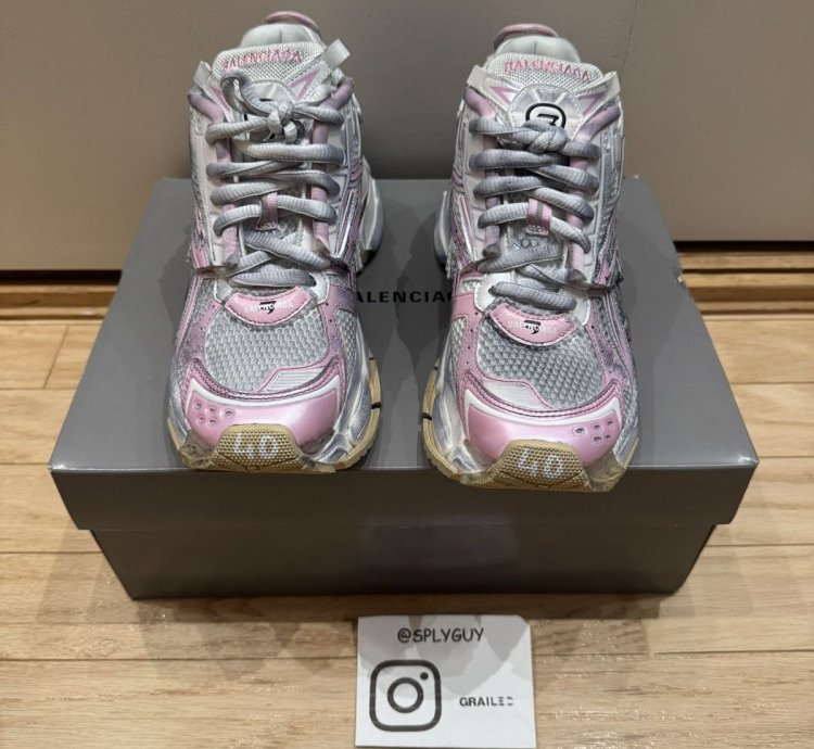 Balenciaga Runner Pink White Sz 40