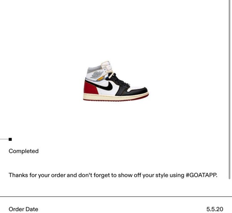 Union Jordan 1 Black Toe